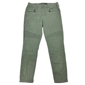 Seven7 Olive Green Skinny Moto Pants